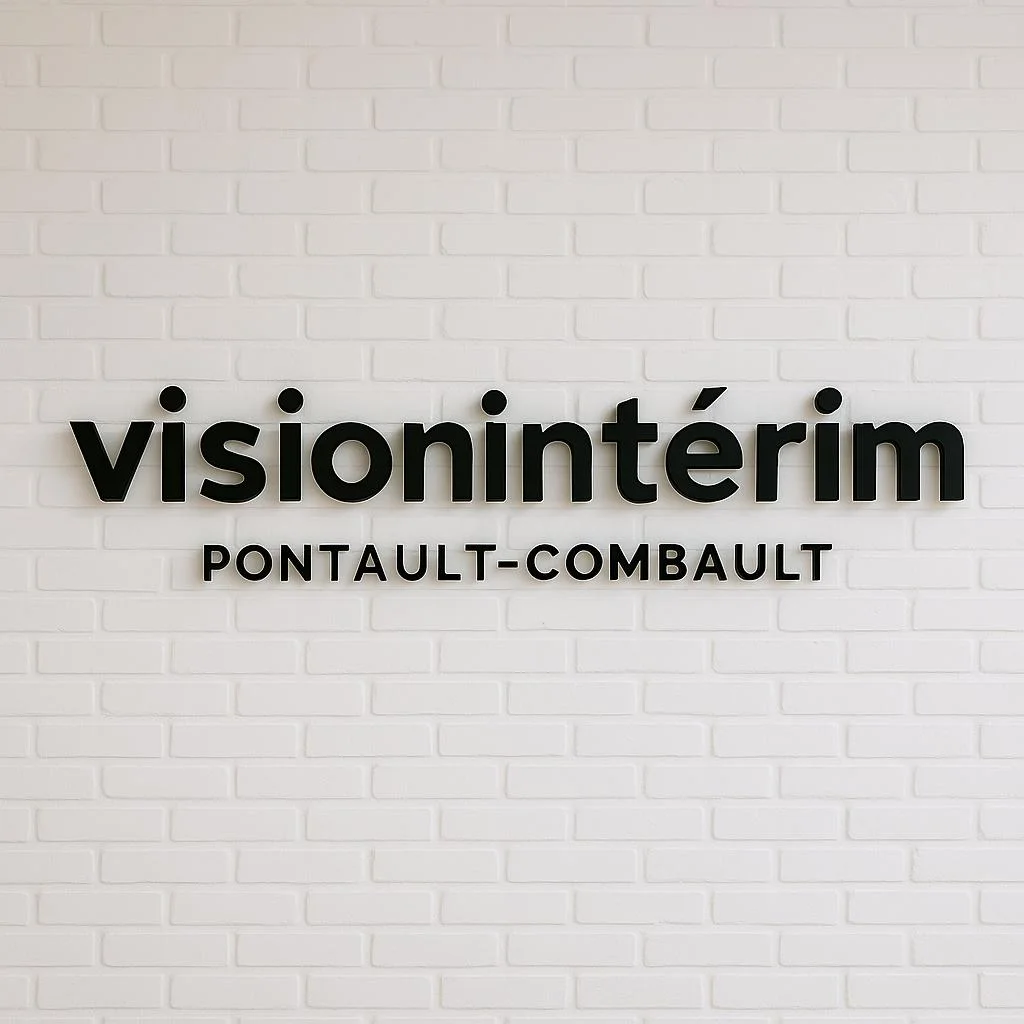L'enseigne Vision Intérim de l'agence de Pontault-Combault